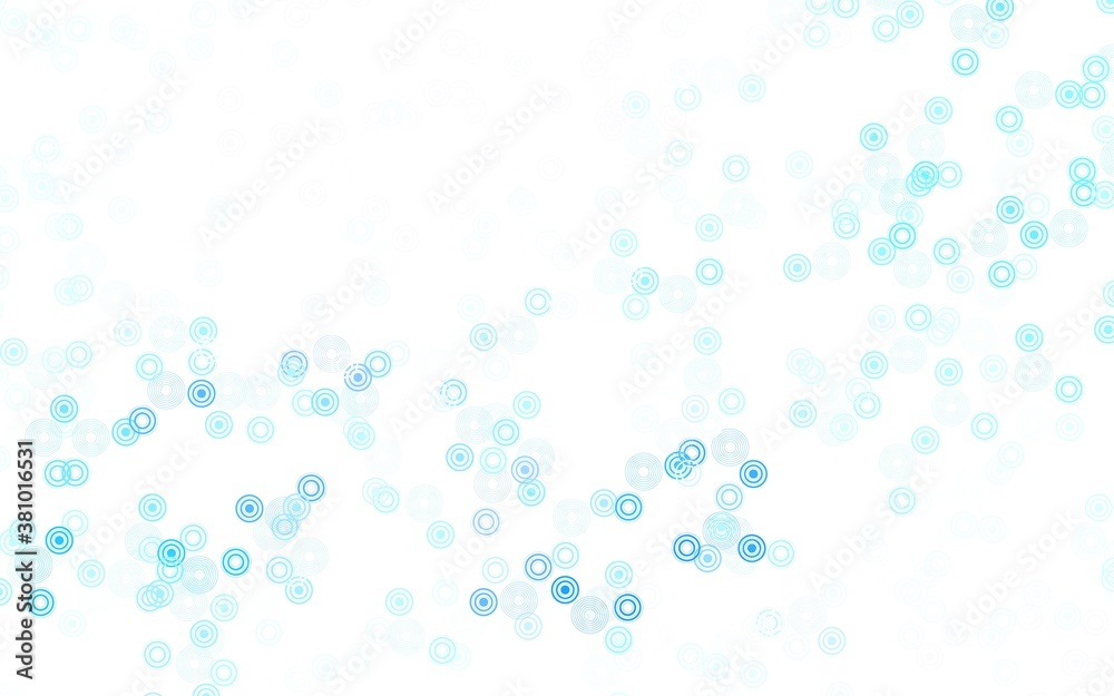 Light BLUE vector background with bubbles.