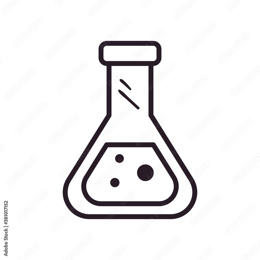 flask line style icon vector design flask line style icon vector design