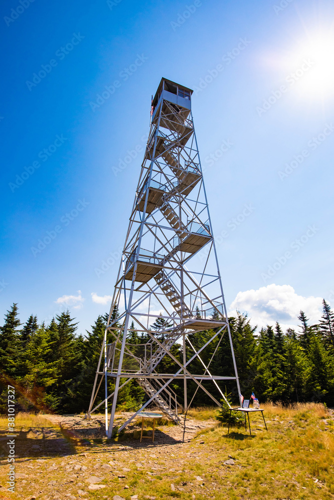 USA Hunter Mountain National Park Scenic view of Fire Tower hiking destination