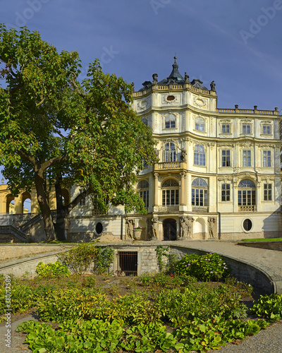 Baroque castle and park, Ploskovice near Litomerice, North Bohemia, Czech republic, Europe photo