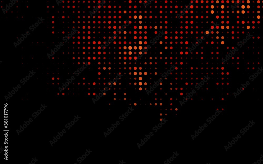 Dark Red vector template with circles. Blurred decorative design in abstract style with bubbles. Pattern of water, rain drops.