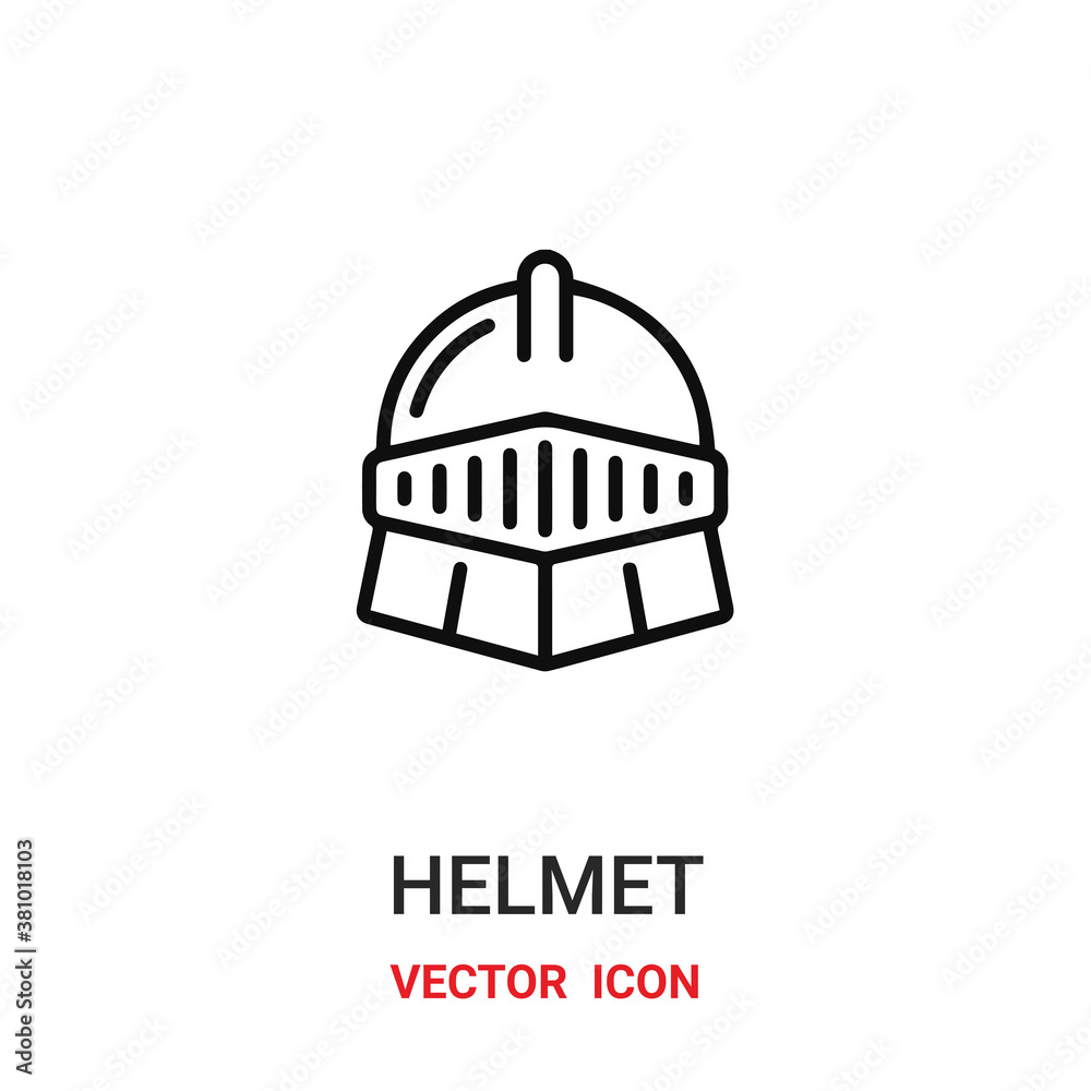 helmet icon vector symbol. helmet symbol icon vector for your design. Modern outline icon for your website and mobile app design.