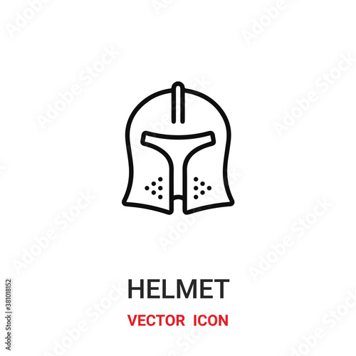 helmet icon vector symbol. helmet symbol icon vector for your design. Modern outline icon for your website and mobile app design.