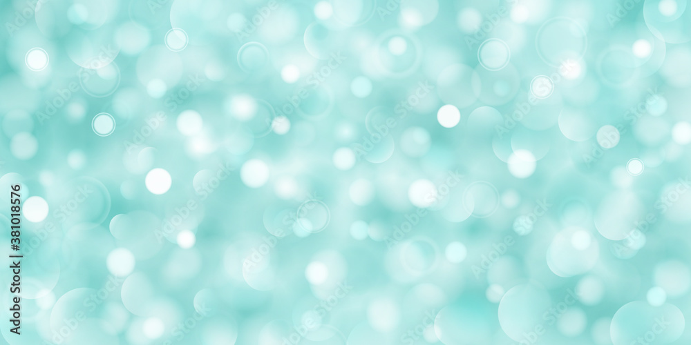Abstract background of big and small translucent circles in turquoise colors with bokeh effect Abstract background of big and small translucent circles in turquoise colors with bokeh effect