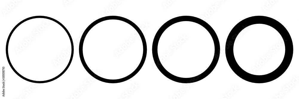 Set of black circle icon. Vector round symbols Set of black circle icon. Vector round symbols