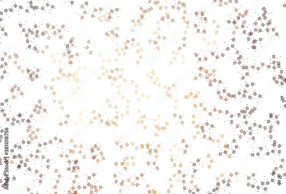 Light Orange vector template with repeated sticks, dots.