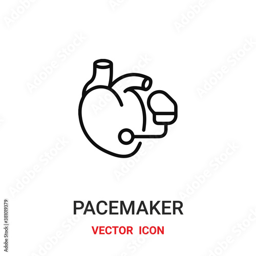 Pacemaker vector icon. Modern, simple flat vector illustration for website or mobile app.Pacemake symbol, logo illustration. Pixel perfect vector graphics	