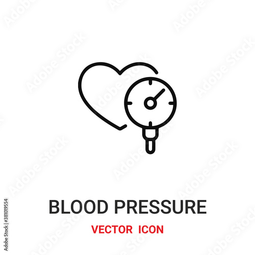 Pressure blood vector icon. Modern, simple flat vector illustration for website or mobile app.Tonometer symbol, logo illustration. Pixel perfect vector graphics	