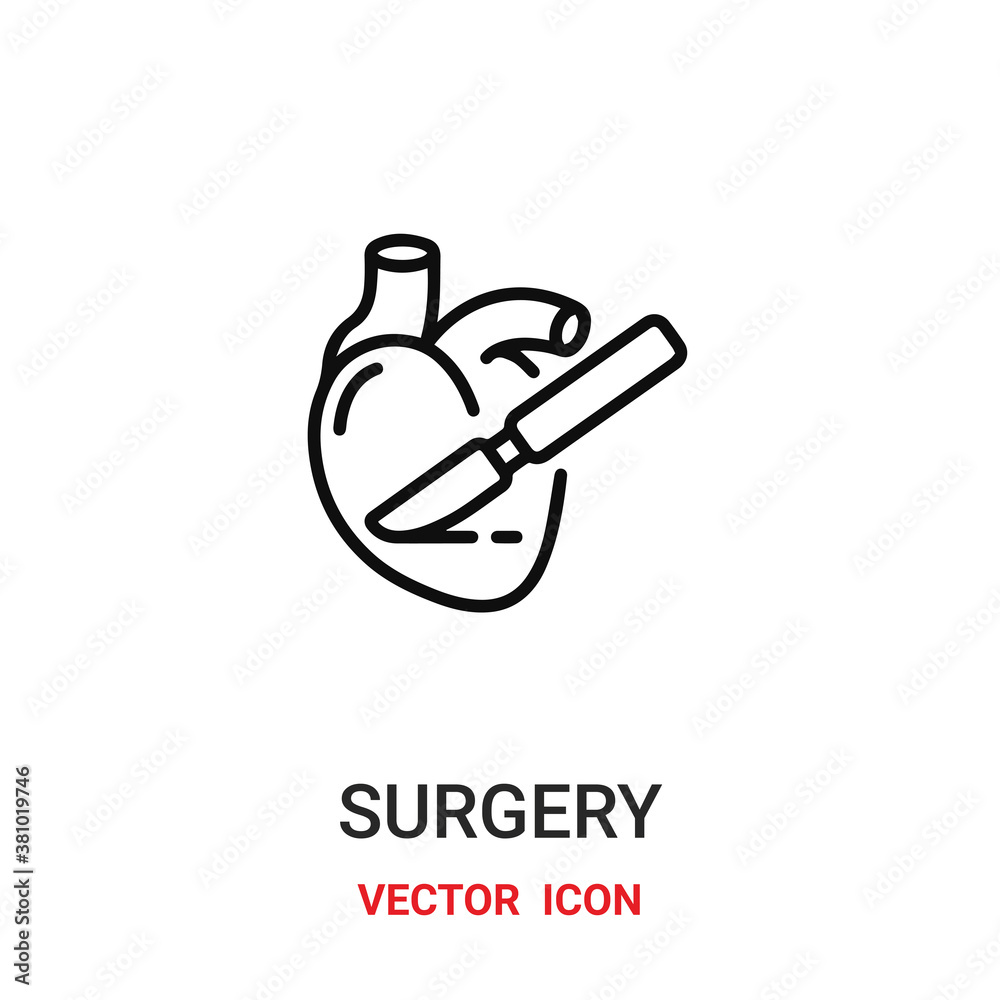 Surgery vector icon. Modern, simple flat vector illustration for website or mobile app.Scalpel symbol, logo illustration. Pixel perfect vector graphics Surgery vector icon. Modern, simple flat vector illustration for website or mobile app.Scalpel symbol, logo illustration. Pixel perfect vector graphics