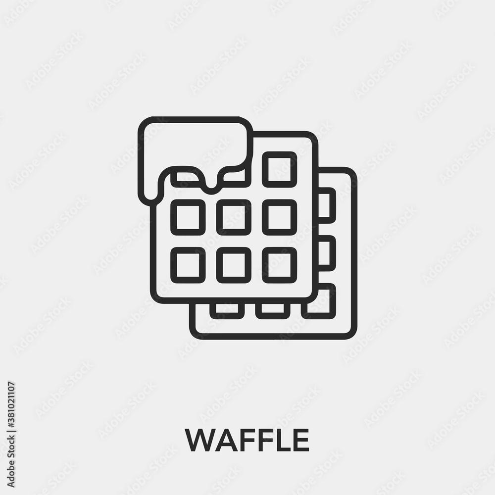 waffle icon vector. Linear style sign for mobile concept and web design. waffle symbol illustration. Pixel vector graphics - Vector. waffle icon vector. Linear style sign for mobile concept and web design. waffle symbol illustration. Pixel vector graphics - Vector.