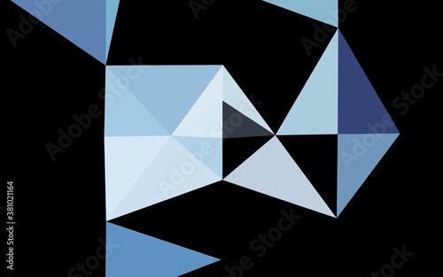 Dark BLUE vector low poly cover. A vague abstract illustration with gradient. The best triangular design for your business.
