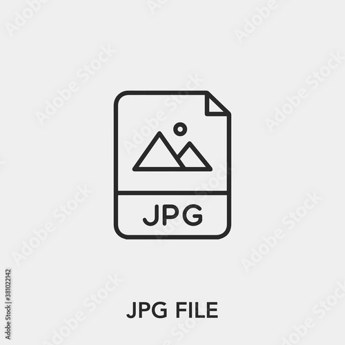 Free Download jpg file icon vector. Linear style sign for mobile concept and web design. jpg format symbol illustration. Pixel vector graphics - Vector.	 - GFXLoad