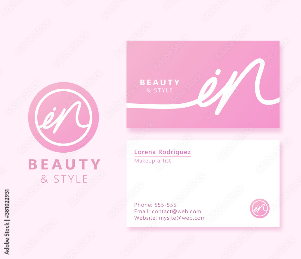 Logo de belleza, moda, estilo y tarjeta de presentación Logo de belleza, moda, estilo y tarjeta de presentación