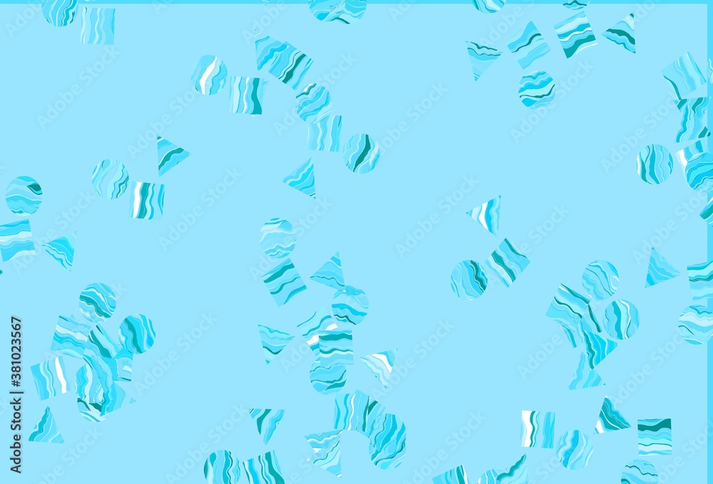 Light BLUE vector background with triangles, circles, cubes. Light BLUE vector background with triangles, circles, cubes.