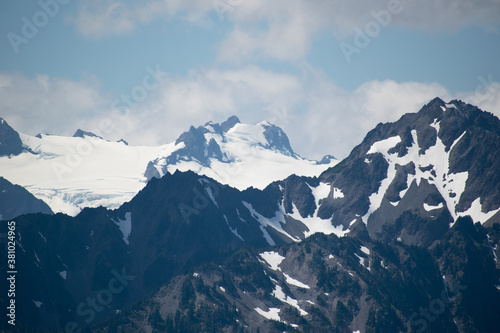 Mountains peaks with snow. © Jonah