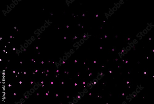 Dark Pink vector cover in polygonal style with circles.