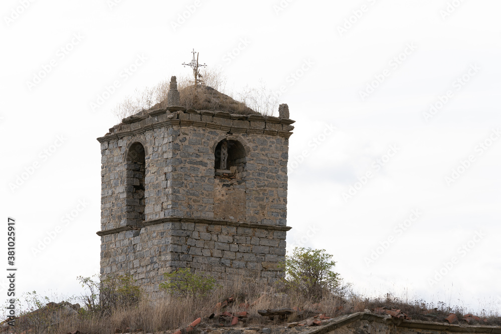 Christian Church in an abandoned village in Empty Spain