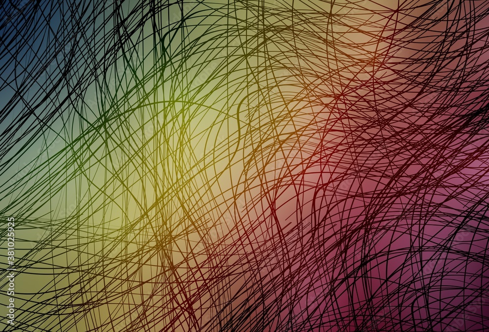 Light Green, Red vector background with curved lines. Light Green, Red vector background with curved lines.