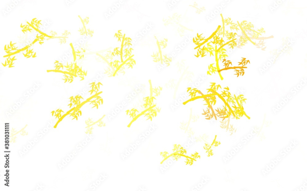 Light Orange vector abstract pattern with branches. Light Orange vector abstract pattern with branches.