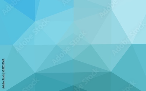 Light BLUE vector triangle mosaic template. Creative illustration in halftone style with gradient. Completely new template for your business design.