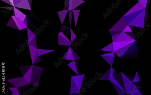 Dark Purple vector hexagon mosaic cover. Colorful illustration in abstract style with gradient. The completely new template can be used for your brand book.