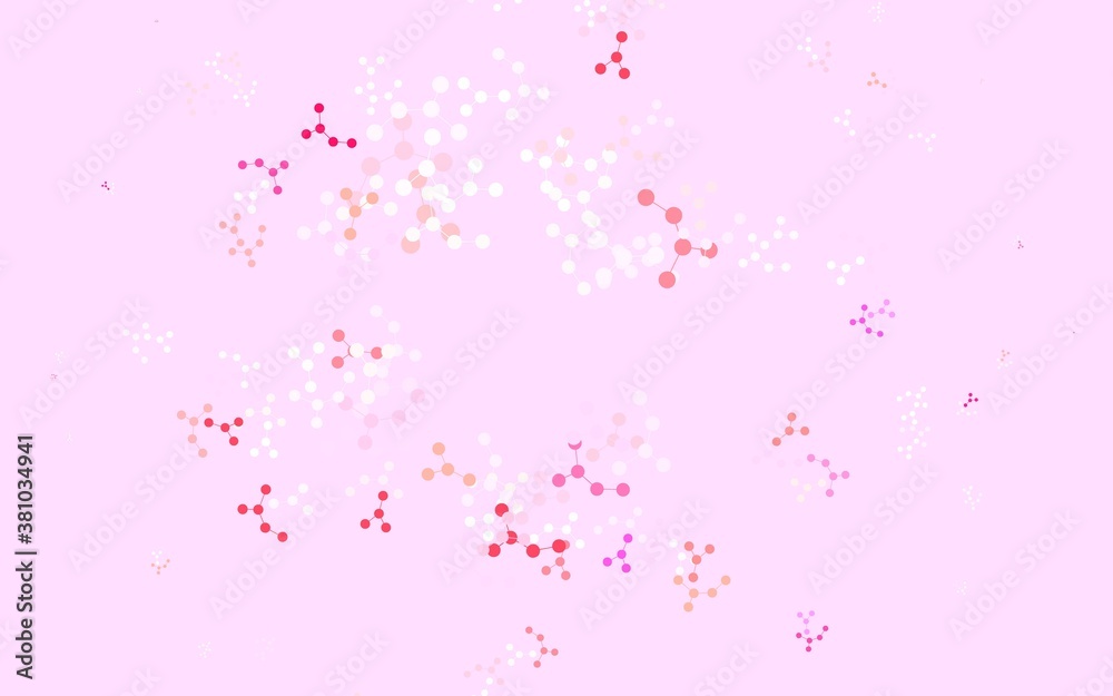 Light Pink, Yellow vector background with forms of artificial intelligence.