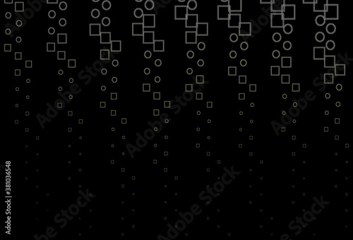 Dark Green vector backdrop with lines, rectangles.