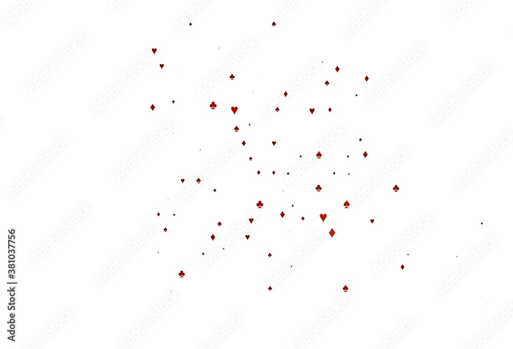 Light Red vector pattern with symbol of cards.