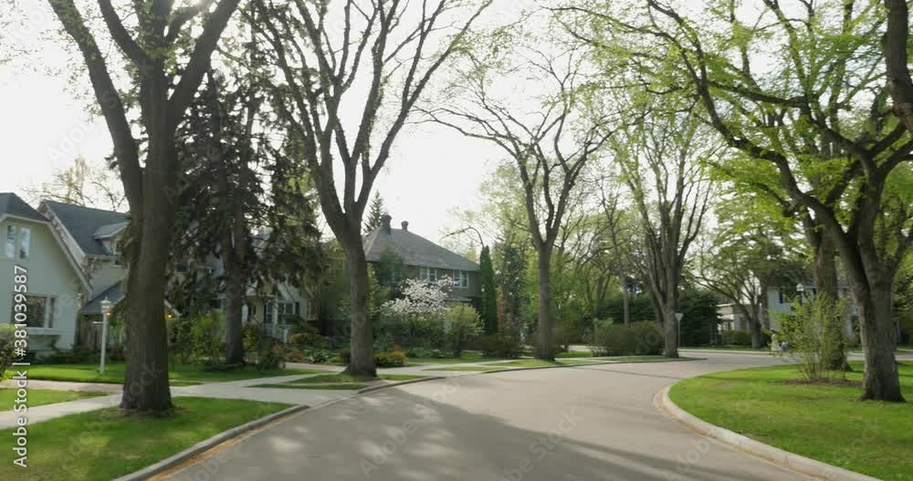 Quiet street by the Alexander Circle in Glenora, Edmonton Quiet street by the Alexander Circle in Glenora, Edmonton