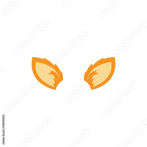 fox ear icon vector illustration template