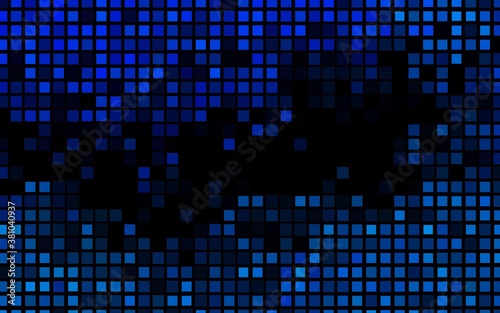 Dark BLUE vector pattern in square style. Beautiful illustration with rectangles and squares. Modern template for your landing page.