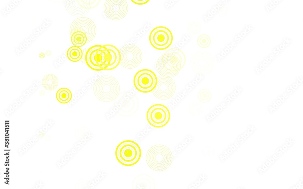 Light Green, Yellow vector texture with disks.