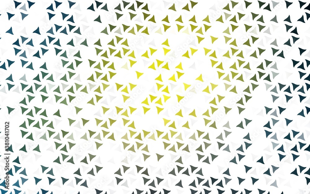 Light Blue, Yellow vector seamless pattern in polygonal style. Triangles on abstract background with colorful gradient. Pattern for design of fabric, wallpapers.