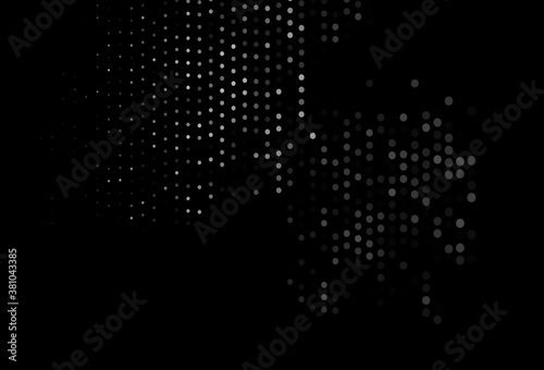 Dark Black vector background with bubbles. © Dmitry