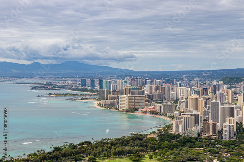 Waikiki beach city view
