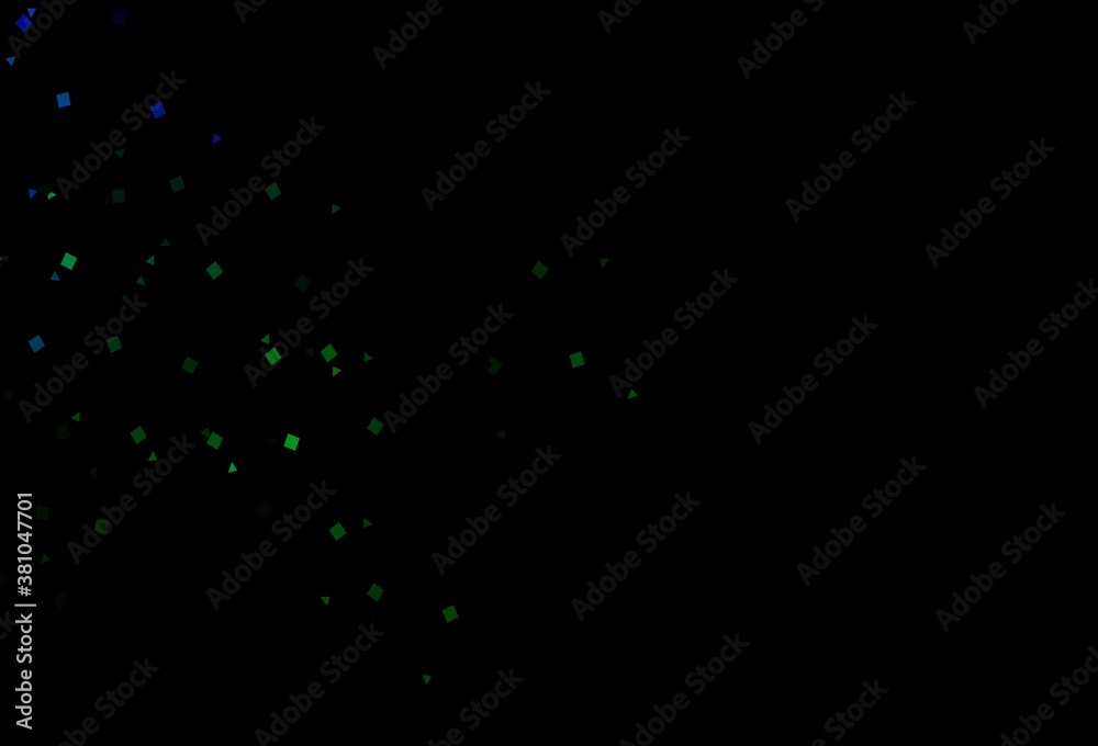 Dark Blue, Green vector pattern in polygonal style with circles. Dark Blue, Green vector pattern in polygonal style with circles.