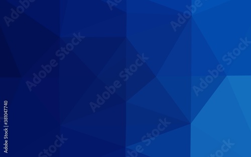 Dark BLUE vector abstract mosaic pattern. Creative illustration in halftone style with gradient. Template for your brand book.