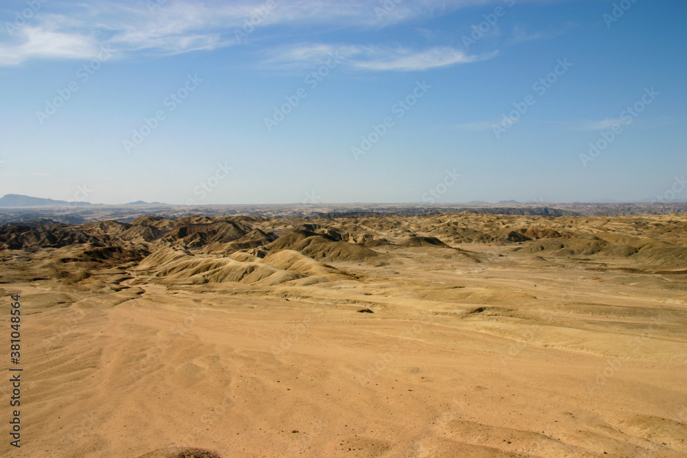 View of the Moon Valley near Swakopmund in Namibia