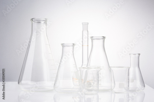Group of empty Laboratory glassware