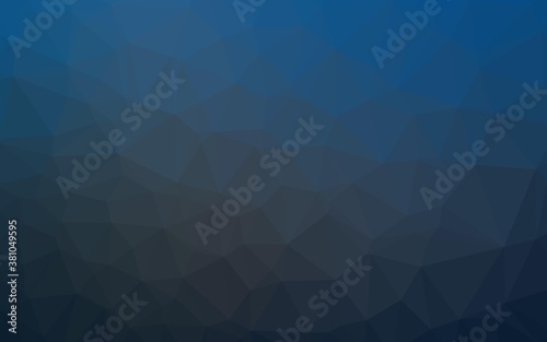 Dark BLUE vector polygonal template. An elegant bright illustration with gradient. The best triangular design for your business.