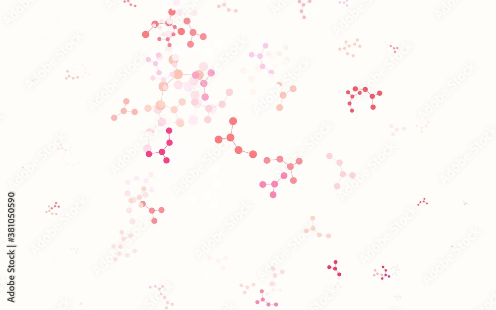 Light Red vector background with forms of artificial intelligence.
