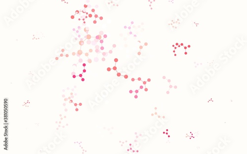 Light Red vector background with forms of artificial intelligence.