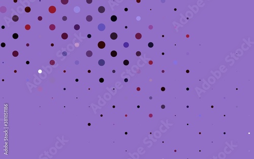 Light Purple vector cover with spots. Beautiful colored illustration with blurred circles in nature style. Pattern for ads, leaflets.