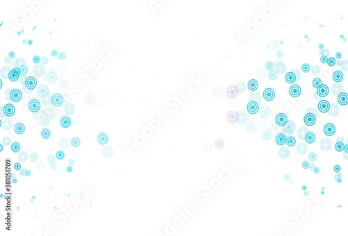 Light Blue, Red vector pattern with spheres. © smaria2015