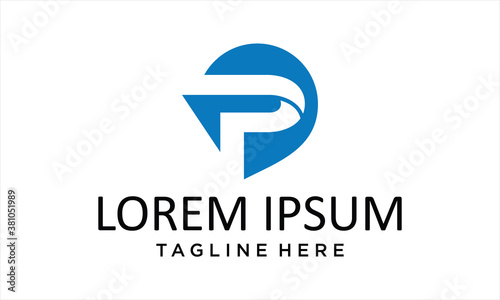 INITIAL LETTER P LOCATION DESIGN TEMPLATE