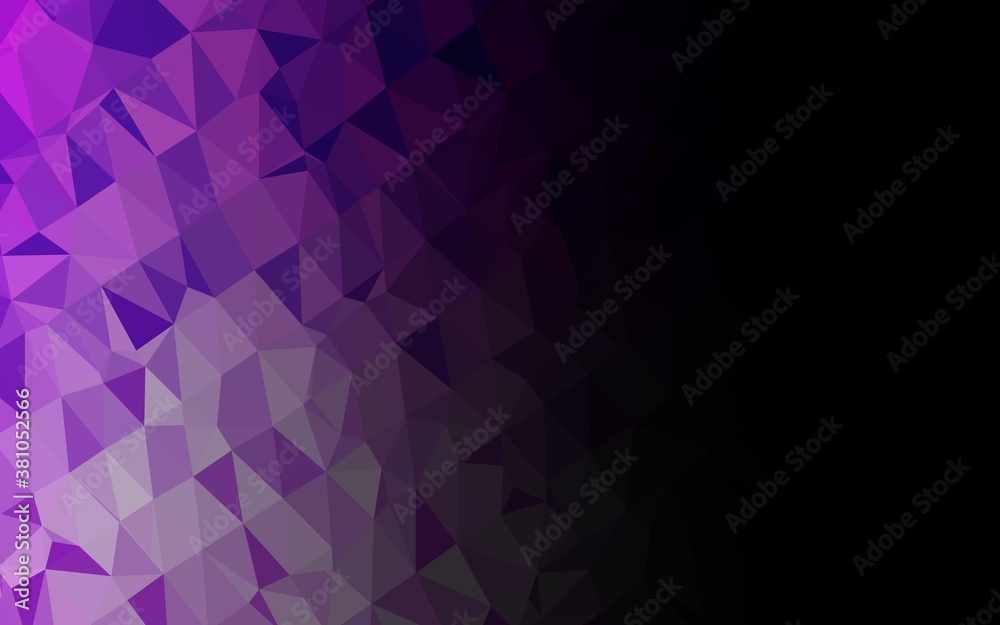 Light Purple vector abstract polygonal layout. Creative illustration in halftone style with gradient. Triangular pattern for your business design. Light Purple vector abstract polygonal layout. Creative illustration in halftone style with gradient. Triangular pattern for your business design.