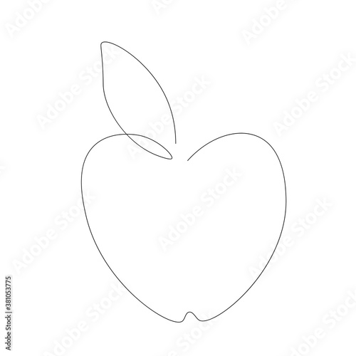 Autumn fruit apple. Vector illustration