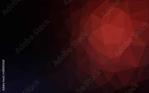 Dark Red vector abstract polygonal texture. A completely new color illustration in a vague style. Completely new template for your business design.