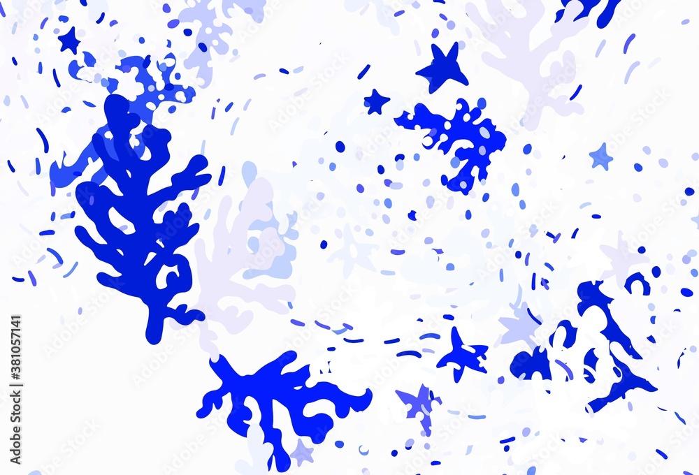 Fototapeta premium Light Blue, Green vector template with chaotic shapes.