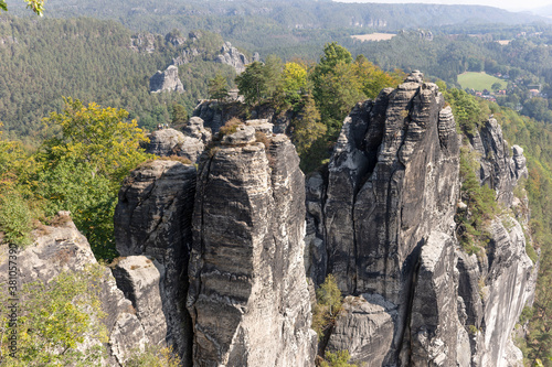 The Elbe Sandstone Mountains are a sandstone massif on the upper reaches of the Elbe River in Germany. Europe photo